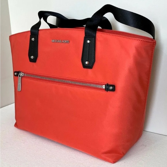 Polly Medium Nylon Tote Bag Mandarin - Picture 5 of 6